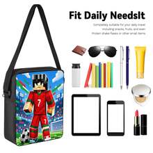 No. 7 Red Jersey Football Player 2D Print 3 Pieces Backpack Set, Large Capacity Backpack With Crossbody Bag And Pencil Case, Side Elastic Mesh Pocket Water Bottle Holder, Wide Breathable Adjustable Shoulder Straps, Retro Game Style Sports Theme Daily Commute Travel Casual Storage Bag - Printed Bag - View 4
