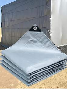 1pc Silver Plastic Woven PE Waterproof Tarp, Outdoor Rainproof Fabric, Waterproof Cloth, Sunshade Cloth, Sun Protection Shade Cloth - Multicolor - View 15