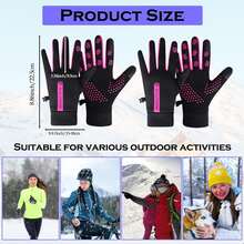 Non-Slip Cold-Resistant Touchscreen Gloves, Water-Resistant, Lightweight Warm Wind-Resistant Outdoor Gloves For Running, Cycling, Driving, Hiking In Cold Weather, Unisex Autumn/Winter Warm Gloves - Multicolor - View 6
