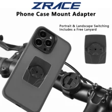 ZRACE Bike Phone Mount With Adapter – 3M Adhesive Stick-On Holder For Mountain & Road Bicycle GPS Computers - Black - View 2
