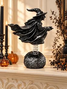 1pc Halloween Witch Or Skeleton Dragon Knight Bobblehead Figurine, Gothic Dark Fantasy Spring Ornament, Horror Desktop Decor, Suitable For Living Room, Office Desk, Haunted House And Party Decoration, Kitchen, Wedding, Bedroom, Living Room Decor - New Model - View 8
