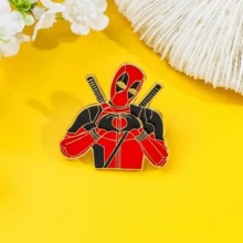 FIFA FIFA 1pc Fashionable Cartoon Funny Deadpool Enamel Pin, Backpack & Clothing Accessory, Metal Badge Jewelry, Gift For Friends - View 3