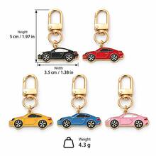 1pc Sports Car Keychain, 2D Enamel Style Car Pendant, With Gold Rotating Buckle, Mini Bag Charm, Suitable For Car Enthusiasts, Can Be Used For Keys And Backpacks, 5 Colors Available - Quantity - View 8