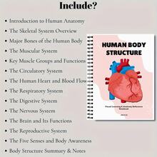 Student Anatomy Practice Workbook - Human Body Structure Guide, Muscle, Organ And Skeleton Study Notebook With Illustrations - Includes Human Organ Anatomy Diagrams Series, Size 5.5" X 8.3", Thick Cover, Suitable For Learning, Medical Education, Anatomy Research, Compact And Portable, Affordable And Sturdy, High-Quality Paper, Study Guide, Human Organ Diagrams, Essential For Medical Students And Healthcare Professionals - Colorful - View 2