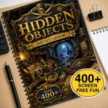 Pirate Treasure Hunt Discovery: 400+ Hidden Objects, Search & Color 2-In-1 Coloring Painting - HCYPSZ205-6 - View 5