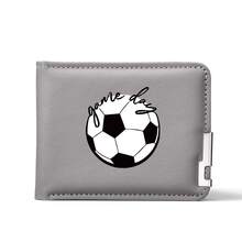 1pc Game Day Football Pattern PU Leather Multi-Slot Bifold Minimalist Men's Short Wallet, Suitable For Football Fans Daily Use - Multicolor - View 12