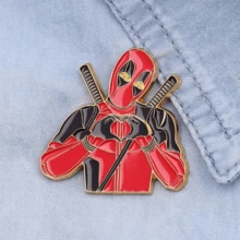 FIFA FIFA 1pc Fashionable Cartoon Funny Deadpool Enamel Pin, Backpack & Clothing Accessory, Metal Badge Jewelry, Gift For Friends - View 1