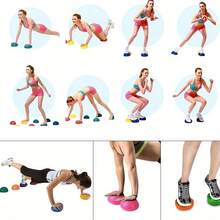 PVC Inflatable Half‑Dome Balance Ball With Massage Nubs, Half Yoga Fitness Trainer Ball, Multiple Color Options - Multicolor - View 3