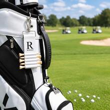 Personalized Engraved Leather Golf Ball Bag Tag With Ball Holder, Custom Gift For Golf Enthusiasts, Leather Golf Ball Holder Tag, Customized Golf Accessories, Leather Golf Ball Holder, Ball Holder Tag - Multicolor - View 4