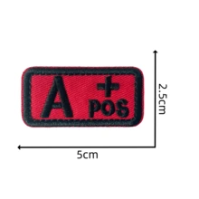 4pcs Blood Type Hook & Loop Patch Set, Red Tactical Embroidered Blood Type POS/NEG Badge, A+A-B+B-0+0-AB+AB, For Medical Records, Blood Donation, First Aid - Jacket, Backpack, Hospital Use - Blood Type Decoration, Backpack Equipment, Durable Embroidery. - Multicolor - View 6