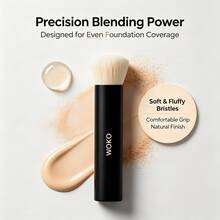 WOKO No.1 Foundation Blending Brush High-Performance Tapered Buffing Makeup Tool Densely Synthetic Bristles Professional Face Blending Brush - Black - View 3