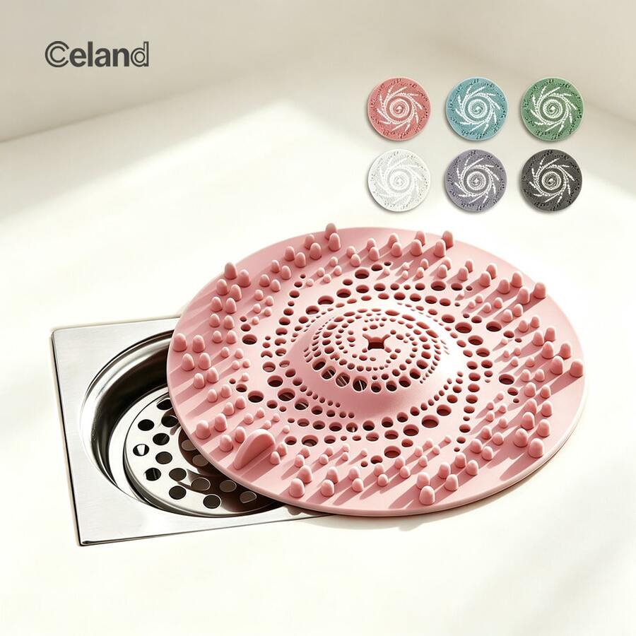 Anti-Clogging Drain Cover For Bathroom Sink And Water Pipe, Odor-Proof Sealing Cap, Silicone Drain Cover For Sink, Bathroom Drain Hair Catcher Filter, Kitchen Sink Filter Strainer - Multicolor - View 1