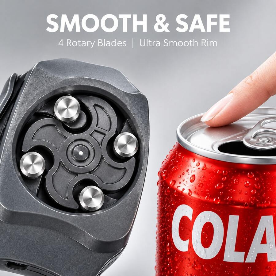 Can Opener And Bottle Opener, Soda Can Opener Smooth Edge Can Lid Remover, No Sharp Edge Tool, Suitable For Beer, Soda, Drinks, Can Be Reused As Pen Holder, Flower Pot, Kitchen Gadget, Kitchen Essential, Home Essential, Household Essential, Suitable For Home, Outdoor, Party - View 1