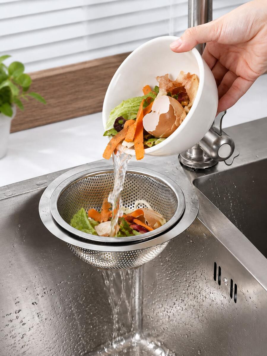 Saringan Wastafel Mesh Swan yang Ditingkatkan, Filter Sudut Wastafel Terbaru, Filter Gantung Keran, Filter Sampah Dapur - View 1