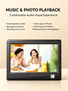 Kodak Bingkai Foto Digital RDPF-708C, Album Foto Elektronik Definisi Tinggi 7 inci, Layar Berkualitas Tinggi, Pemutar Foto dan Video Desktop Cerdas, Timer Hidup/Mati, Waktu yang Dapat Diatur - Hitam - View 6