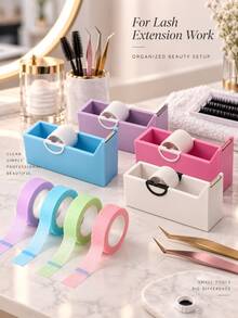 1pc Eyelash Tape Cutter, Eyelash Tape Dispenser, Professional Eyelash Extension Tape Holder, Eyelash Extension Tape Cutting Tool, Portable Eyelash Tape Storage Box, Suitable For Eyelash Extensions, Eyelash Technicians, Beauty Salons, Home Studios, Travel, Christmas Gift - Multicolor - View 8