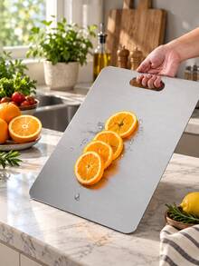 Talenan Stainless Steel dengan Pinggiran, Talenan Logam untuk Meja Dapur, Talenan Stainless Steel Satu Bagian, Cocok untuk Persiapan Makanan - View 12