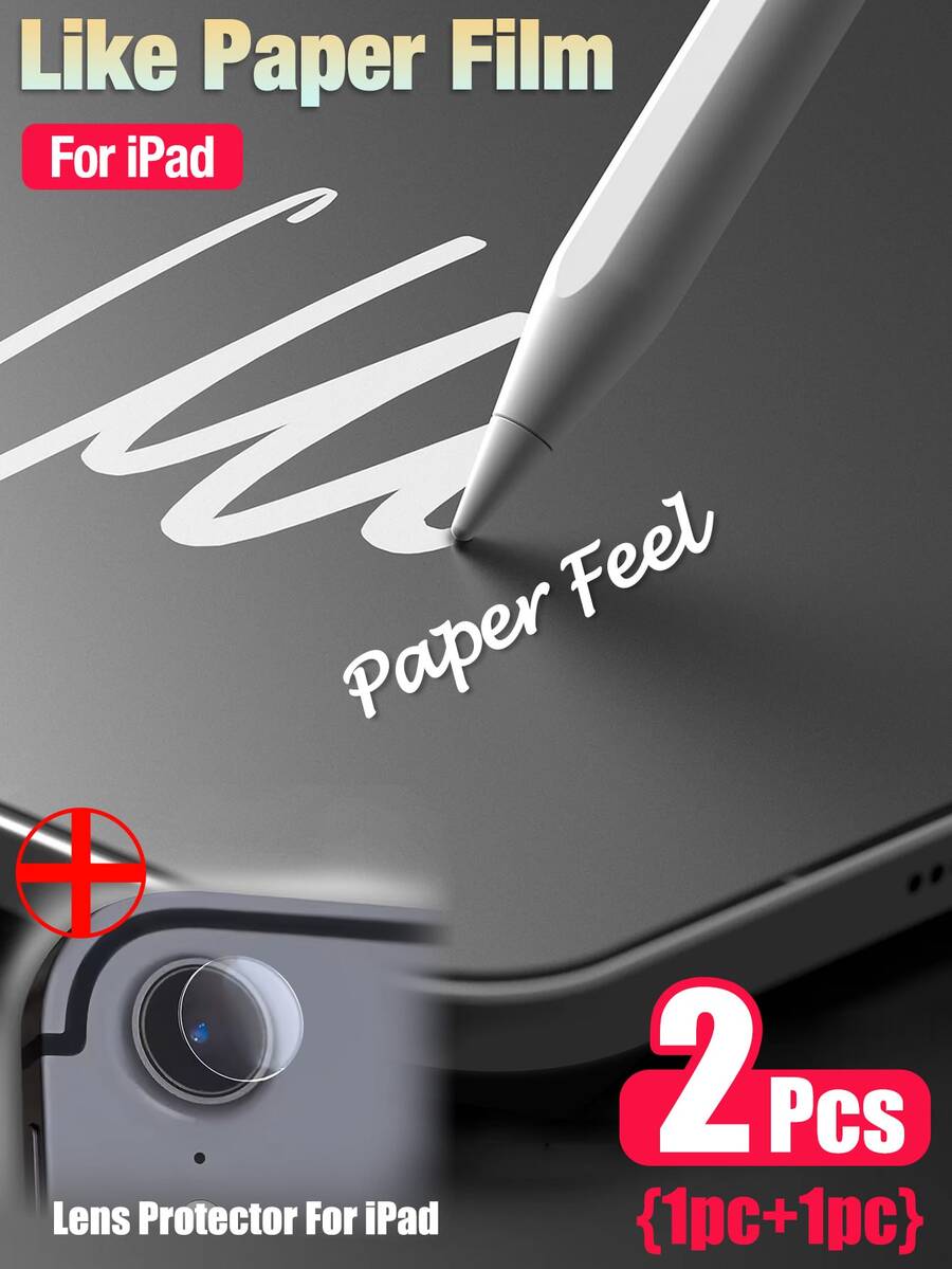 XINHONGYU 2片裝螢幕保護貼,適用於 iPad 5/6/7/8/9 代 10.2/10.5 吋、Air 1/2/3/4/5 代 10.9 吋、Mini 1/2/3/4/5/6 代、Pro 11 吋、9.7 吋、Pro 12.9 吋(2015-2024-2025 機型,A16/10 代),鋼化玻璃膜,透明,適用於 iPad 系列,生日禮物,送給家人與朋友,螢幕保護貼,配件,防水,防震,防摔,防刮 - 1+1 - 查看 1