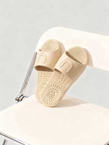 Unisex Foldable Slippers, Lightweight Portable EVA Flat Sandals, Non-Slip Comfortable Summer Beach Shoes, Fashion Casual Outdoor Travel Style - Khaki - View 4