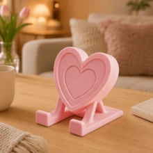 1pc Heart Shaped Phone Stand, Creative Desktop Phone & Tablet Holder, Romantic Heart-Shaped Desk Decor, Suitable For Desk, Office, Bedroom And Home Decoration, Valentine's Day Gift - Heart-shaped Phone Stand - View 9