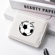 1pc Game Day Football Pattern PU Leather Multi-Slot Bifold Minimalist Men's Short Wallet, Suitable For Football Fans Daily Use - Multicolor - View 7