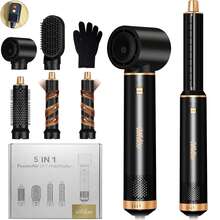UKLISS 5-In-1 Multi-Function Hot Styling Brush And Curling Iron | 3 Temperature Settings, 5 Interchangeable Heads, Create Curls, Waves, Smooth Styles | Detachable Heads, Auto-Curl | Multi-Function Professional Hair Styling Tool, Compact And Portable Design | Suitable For All Hair Types And Styles. - US A Type Plug(110-127V) - View 14