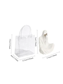 Mysterious Cloak Man Candle Holder Statue Halloween Atmosphere Decor, Comes With Gift Storage Bag, Not For Direct Use On Top Of Candles, Suitable For Christmas Season, Holiday Parties, Business Trips, Holiday Celebrations, Gift For Lovers And Friends - Multicolor - View 11