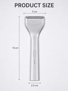 Rechargeable Reciprocating Foil Shaver For Men, Compact Electric Body Hair Groomer For Chest, Arms And Legs, Removable Foil Head, 300mAh Battery, Type-C Charging, 4 Battery Indicators, Silver/Gray - Multicolor - View 11