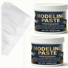 300g/600g White Acrylic Texture Paste – High Density Modeling Medium For Canvas Art - White - View 13