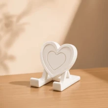 1pc Heart Shaped Phone Stand, Creative Desktop Phone & Tablet Holder, Romantic Heart-Shaped Desk Decor, Suitable For Desk, Office, Bedroom And Home Decoration, Valentine's Day Gift - Heart-shaped Phone Stand - View 7