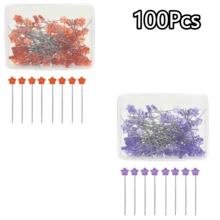 100Pcs Colorful Transparent Creative Five-Pointed Star Shaped Large Head Pins, Handmade Decoration Positioning Pins, Sewing Accessories, Sewing Pins, Used For Bouquets, Gift Decoration, Fabric Pins For Sewing Crafts - Multicolor - View 14