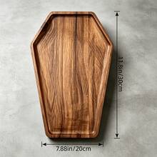 1pc Halloween‑Themed Serving Tray, 2 Sizes Available, Spooky Ghost & Tombstone Shaped Snack Platter For Candy, Cookies, Desserts, Appetizers, Perfect For Halloween Party, Trick‑Or‑Treat & Home Decor - Brown - View 11