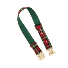 3PCS Adjustable Christmas Theme Dog Collar Leash Bowknot, With Quick Release Buckle, Soft And Durable, Holiday Red Green Snowflake Plaid Pattern Pet Collar, Multiple Sizes Available, Dog Collar, Fashion Pet Accessories, High Quality Metal Hardware, Suitable For Small, Medium And Large Dogs, Pet Collar, Zinc Alloy Design, Durable And Easy To Fasten And Release, High-End Dog Collar, Suitable For Christmas Parties And Gatherings (Due To Differences In Fabric, Batch And Color, There May Be Slight Variations, Random Shipment) - Green - View 7