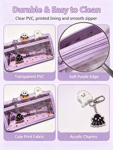 4pcs Halloween Ghost Transparent Pencil Pouch Set - Sets - View 7