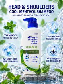 Sampo Head & Shoulders, Ukuran Penuh 430g/Sampel 200g Mengontrol Minyak, Kelembutan Tahan Lama dan Mengontrol Ketombe, Cocok untuk Semua Jenis Rambut - Menyegarkan dan Sejuk - View 9