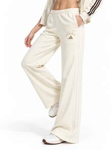 Adidas New Minimalist Comfortable Running Fitness Training Casual Pants Women's Micro-Flare Trousers - White - View 2