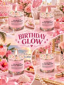 Vela Perfumada de Bolo de Aniversário, Pote de Cera de Soja, Com Contas de Açúcar Coloridas, Fragrância Doce de Creme de Baunilha, Aroma Duradouro, Adequado para Quarto, Sala de Estar, Escritório, Estudo, Festa, Decoração de Mesa, Presente de Aniversário Divertido, Casamento, Natal, Presente de Feriado, Celebração - Várias fragrâncias 2 - Visão 6