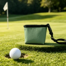 Portable Golf Ball Cleaning Pouch Quick Dry Microfiber Golf Ball Washer Bag With Carabiner Clip For Golf Sports Outdoor Training - Multicolor - View 3