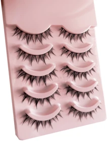 5 Pairs Eyelash Cluster Set, Voluminous Curly Soft Single Cluster False Eyelashes, 3D Faux Mink DIY Cluster Lashes, Reusable Comfortable Style, Suitable For Daily Eye Makeup - Black - View 10
