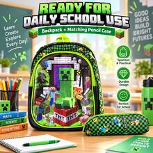 Roblox New 3PCS Anime Combination Backpack Set Includes Backpack, Crossbody Bag, Pencil Case, Adjustable Shoulder Straps, Zipper Design, Unisex, Suitable For School, Travel, Camping, Perfect Gift For Christmas, Birthday, Back To School Season - A - View 4