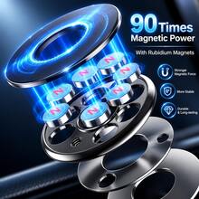Upgraded Car Magnetic Phone Holder, Strong Magnetic Attachment Stable No Shake 360° Rotation Navigation Bracket, Fits Instrument Panel Air Vent, Universal Design Quick Installation One-Handed Operation Multi-Scene Applicable - A - View 3