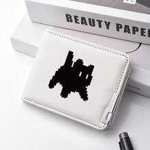 1pc Pixel Cat Pattern PU Leather Multi-Slot Bifold Minimalist Men's Short Wallet, Suitable For Young Men's Daily Use - Multicolor - View 11