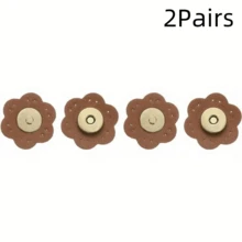 2/6Pcs Magnetic Flower Snap Buttons, Colorful Sew-On Magnetic Clasps, Handbag Wallet DIY Handicrafts Special Edition - Multicolor - View 19