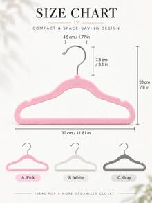 10/20pcs Multi-Color Flocked Hangers With Hooks, Non-Slip Flocked Space-Saving Stackable Hangers, Suitable For Shirts, Dresses, Pants And Coats, Durable Non-Shedding Thin Wardrobe Storage Hanging Rack Set, Suitable For Closet, Bedroom, Dorm, Apartment And Home - Multicolor - View 3