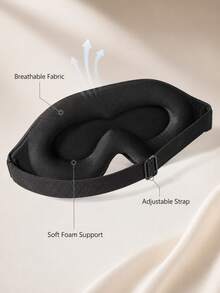 3D Contoured Sleep Mask, Memory Foam Zero Pressure Blackout Sleep Mask, Adjustable Strap Soft Travel Nap Eye Mask, 3 Colors Available, Suitable For Home, Office, Airplane Use - Multicolor - View 3