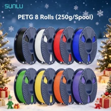 مجموعة خيوط طابعة ثلاثية الأبعاد من SUNLU، 8 لفات بوزن 0.25 كجم لكل منها، PETG، PETG مطفي عالي السرعة، PLA، PLA+، PLA+2.0، PLA مطفي، دقة أبعاد 1.75 ملم ±0.02 ملم، مجموعة بألوان متعددة، مثالية للمبتدئين وكهدية - مشاهدة 6