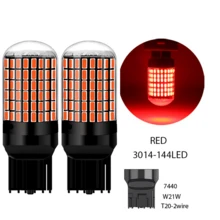 2pcs LED Car Lights, T20 7440 W21W And 3157 3156 P27W, Super Bright 60-SMD LED Replacement Bulbs, Suitable For Reverse Lights/Back Lights, Brake Lights/Tail Lights, Turn Signals/Parking Lights Or Running Lights, Car Accessories - 144SMD - View 13