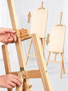 1pc Solid Wood Triangle Display Easel (5 Sizes Optional: 50/70/90/120/175cm), Freely Adjustable Height, Stable Triangle Support Without Shaking, Suitable For Studio Hand Painting, Store Posters And Desktop Decorative Painting Display - Multiple Specifications - View 6