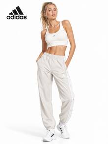 Adidas Celana Jogger Tenun Olahraga Wanita Clover, Cepat Kering, dan Bernapas - Warna aprikot - View 3
