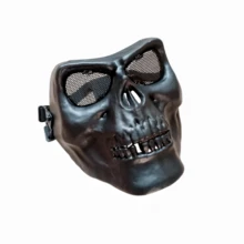 M02 Skull 2nd Generation Outdoor Hunting Full Face Protective Mask, Real-Life CS Protective Mask, Halloween Mask, Metal Mesh Eye Protection, PP Material, Wear-Resistant, Lightweight, Loose Fit, Comfortable Wear, No Head Pressure - Multicolor - View 12